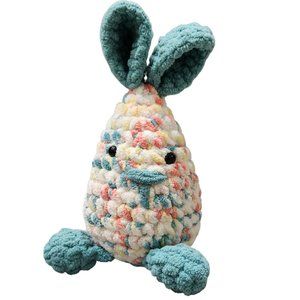 Handmade Crochet Colorful Egg Bunny Plush Stuffed Animal Amirugumi